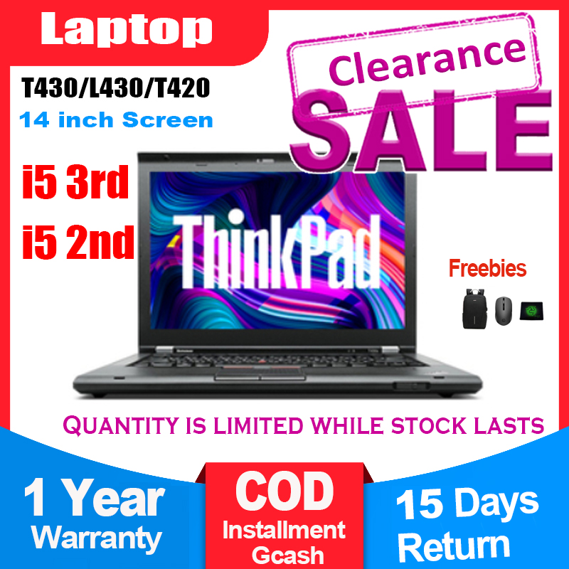 Lazada Philippines - Lenovo Laptop T430 T420 ThinkPad Office i5 2520m 3210M dual-core 4G 8G 16G DDR3 1600MHZ Memory 120g 240g 480g SSD 1year Warranty REFURBISHED