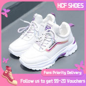 HCF Women's Breathable Sneakers - Korean Fashion (One Size Up)