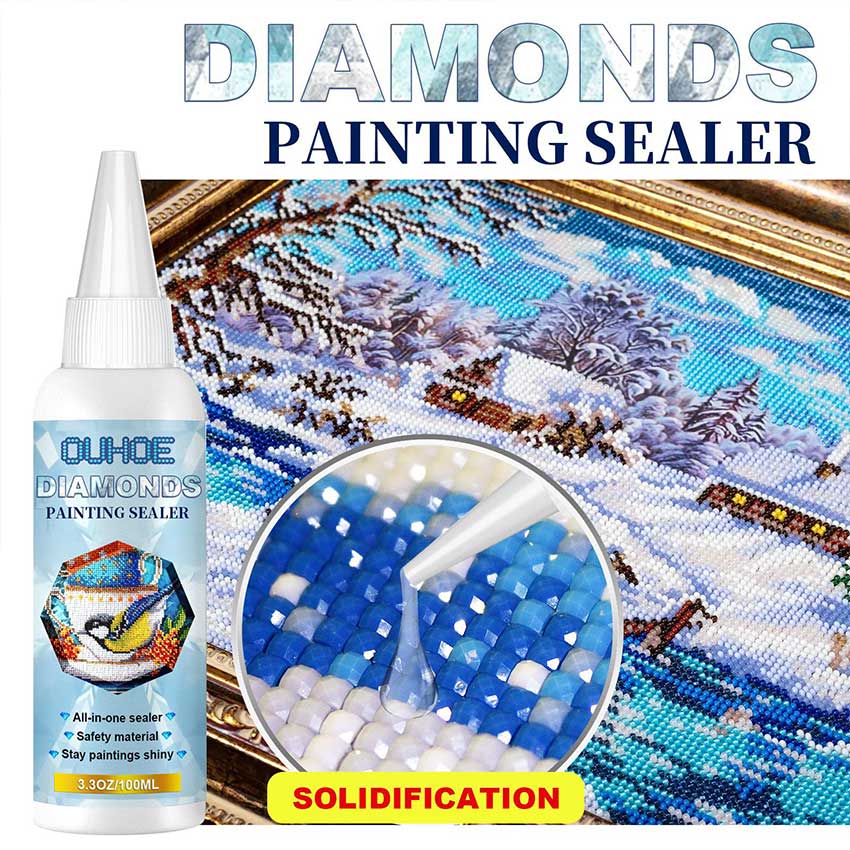 4Pcs 100ml Diamond Painting Sealer Conserver Permanent Hold Shine