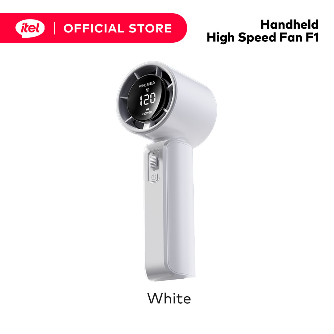itel Handheld High-Speed Fan F1 / LED Screen / 120 Speed Blower / 10m/s Airflow / 4000mAh Battery - Image 3