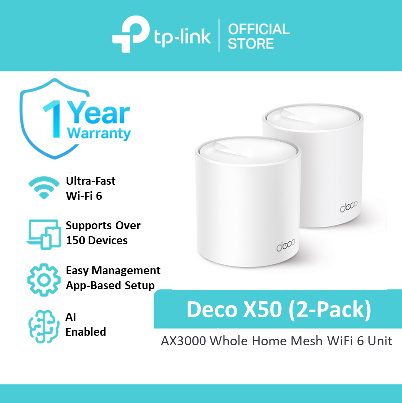 TP-Link Official Store / Deco X50 AX3000 / Up to 3.0 Gbps Whole Home Mesh Smart Access Point WiFi 6 Router - Image 3