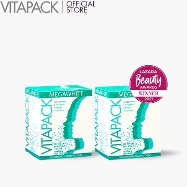 VITAPACK Megawhite Whitening Glutathione Whitening Capsules Gluta Antioxidant Supplement Set of 3 Boxes (60 caps) Effective Skin Whitening No Hyperacidity Breakouts 30-Day Supply Capsules - Lazada