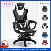 Egs Ergonomic Gaming Chair Office Chair Legit Mesh Computer Chair With Foot Rest with Bolster High Back Swivel Height Adjustable