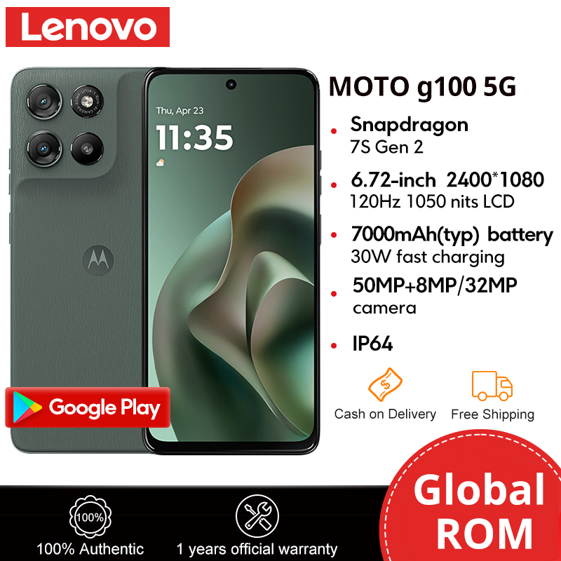 Lenovo Motorola Moto g100 5G Qualcomm Snapdragon 7s Gen 2 Android15 Side fingerprint 7000mAh battery 6.72-inch LCD screen with 120Hz refresh rate Phone Global ROM - Image 3