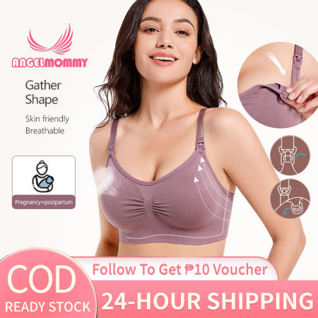 Breathable Seamless Nursing Bra for Breastfeeding Moms - Brand: Maternity Underwear