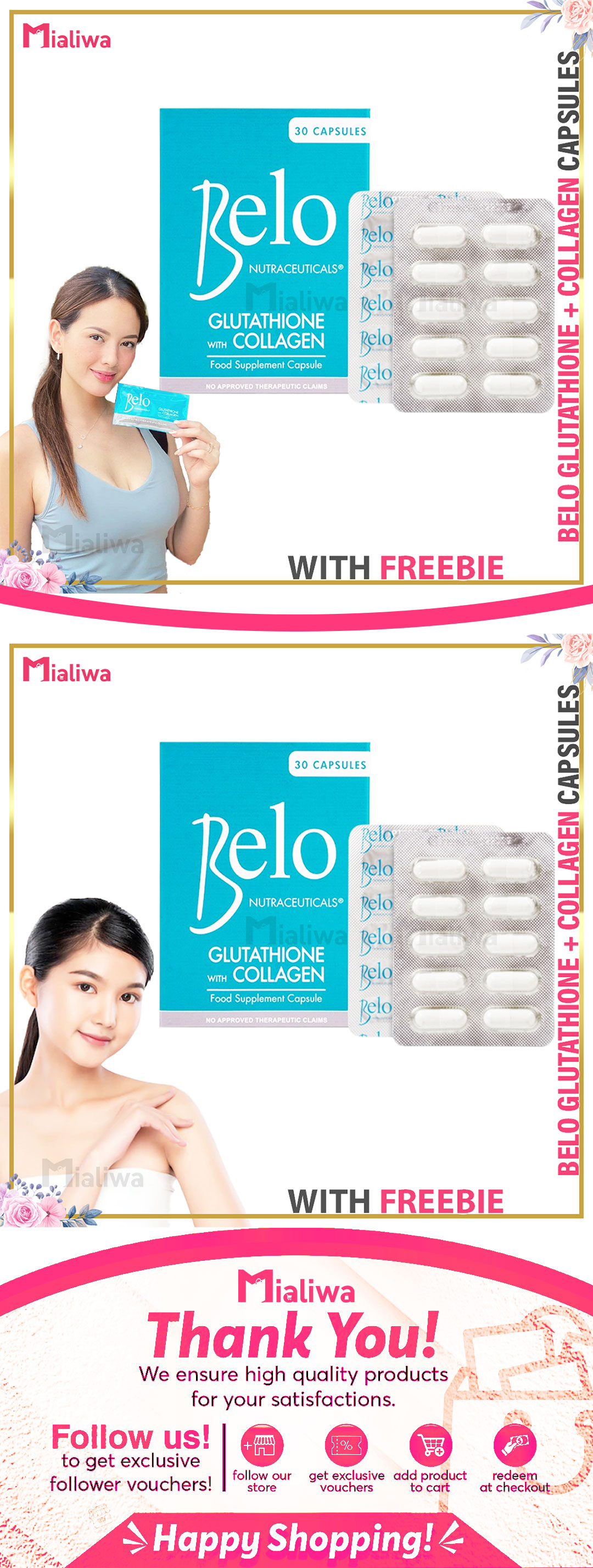belo glutathione with collagen capsule 2 Packs Bundle – Capsules (30 Count) & Sunscreen 30ml : Beauty & Personal Care See a glow from within