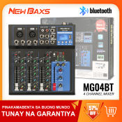 MG04BT 4-channel Audio Mixer with Bluetooth/USB/MP3/PC Playback and EQ