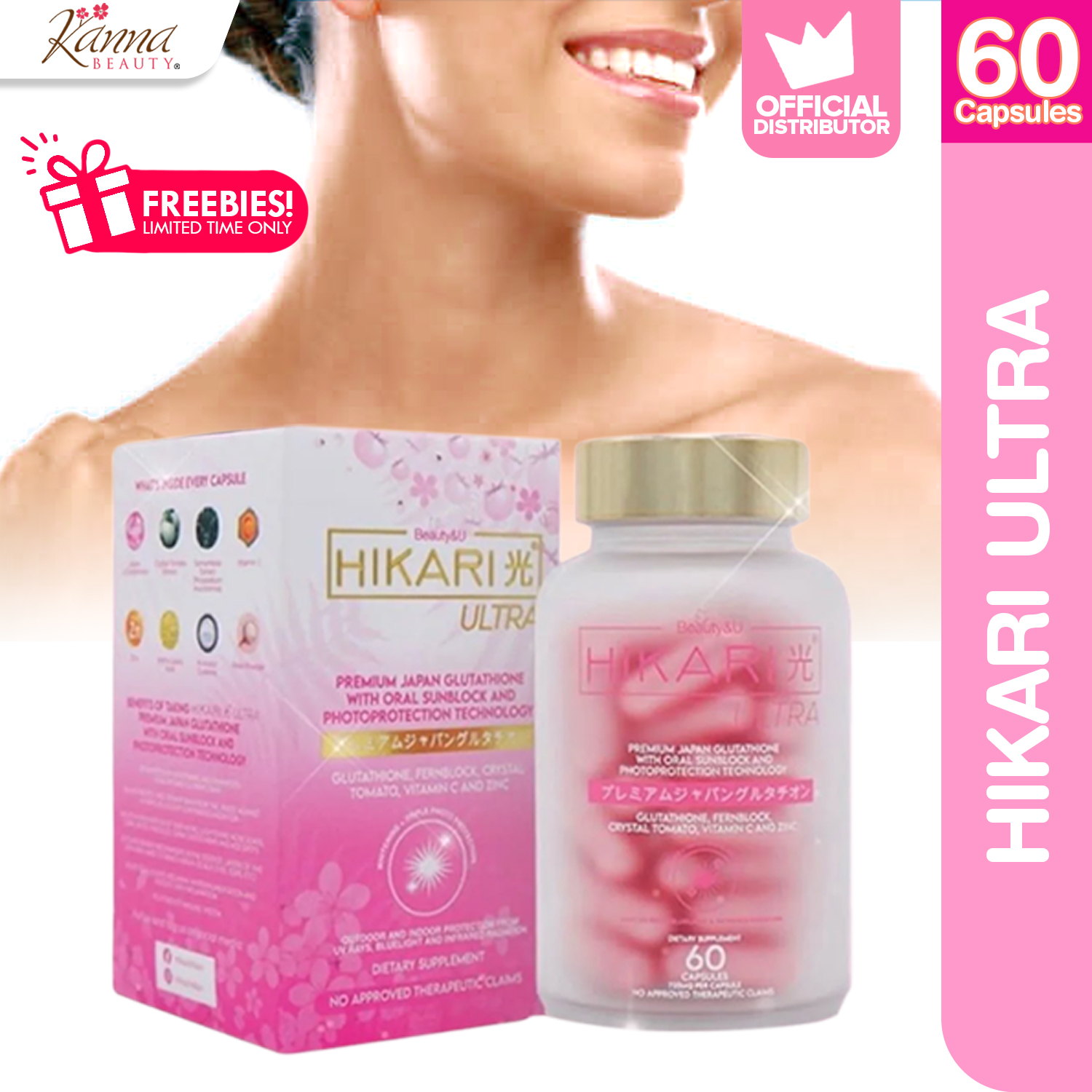 Best Glutathione Brand In Japan: Hikari Ultra Glutathione Capsules For  Whitening & Sunblock | Lazada Philippines