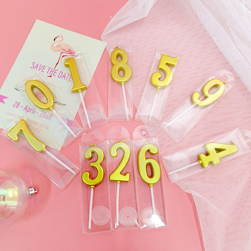 Moheted Number Candle for Birthday Cake Decoration