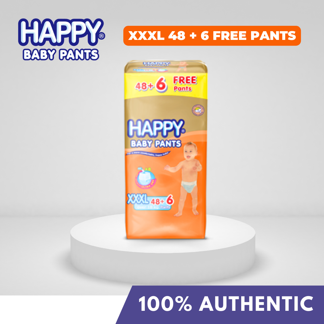 HAPPY Baby Pants Diapers XXXL 48 + 6 pieces