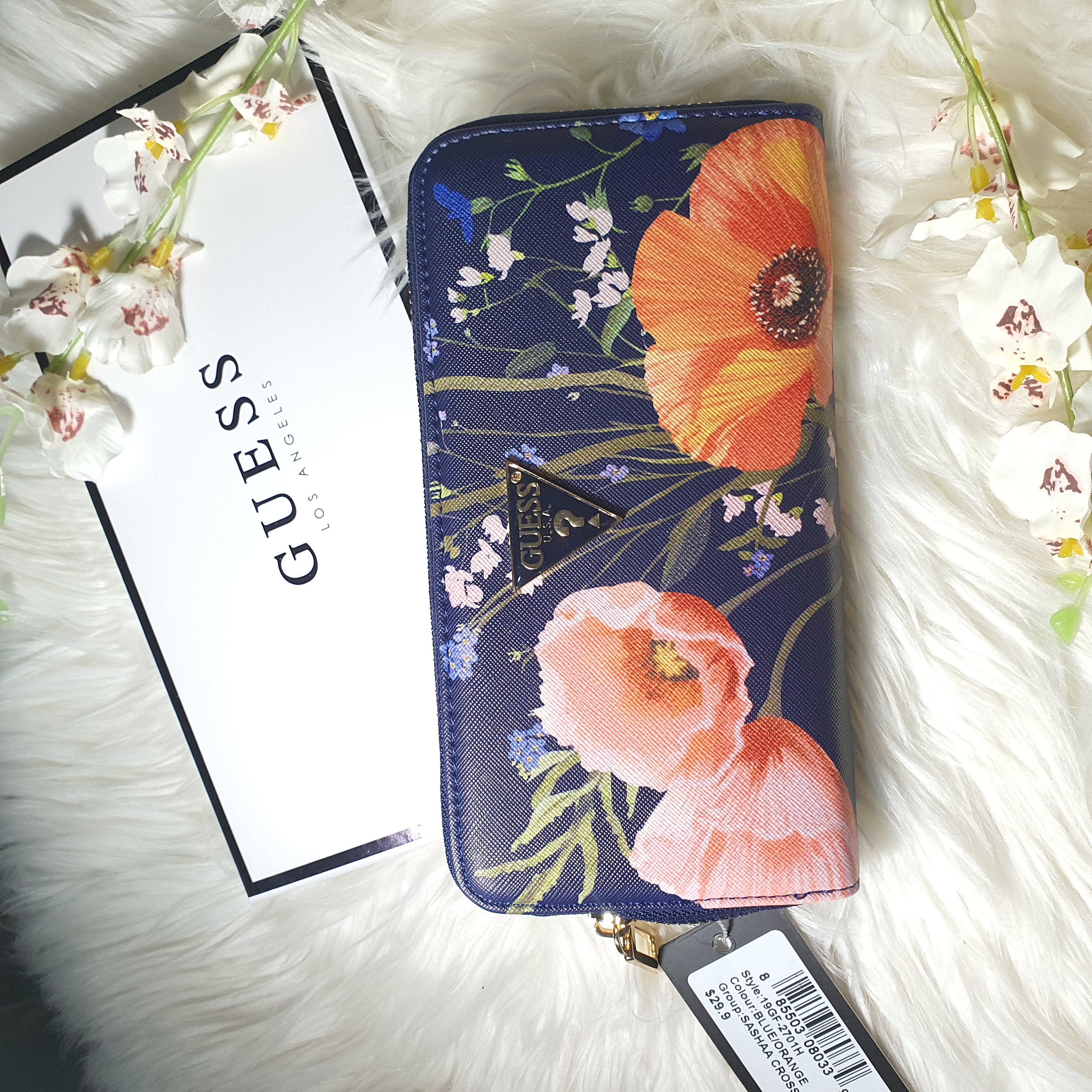 Guess floral clearance wallet