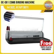 Officom A4 Comb Binding Machine with Plastic Ring Binder