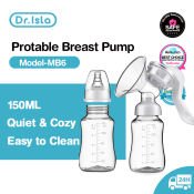 Dr.isla MB6 Manual Breast Pump with Adjustable Suction, 150ML