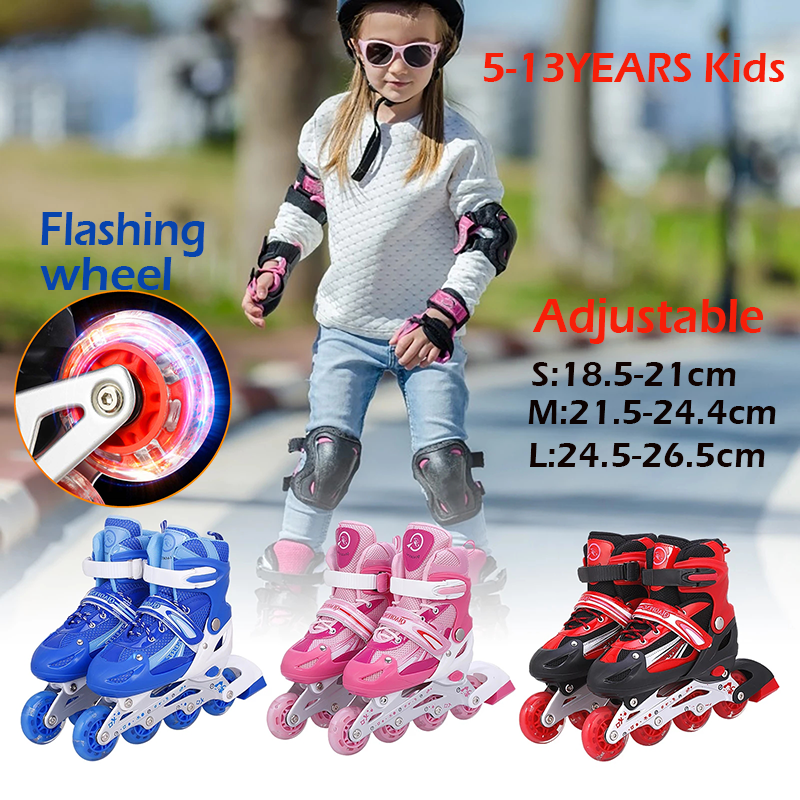 home time 5 Color LED Inline Wheels 64/68/70/72/76/80mm 90A Skate Roller Blade Light Up 2-Pack with Bearings 