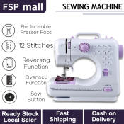 Portable Mini Electric Sewing Machine with Expansion Board, 12 Stitches
