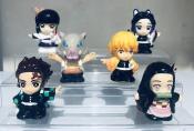 Demon Slayer Kimetsu no - Yaiba - Chibi 6 Set - Tanjiro, Nezuko, Zenitsu, Inosuke, Shinobu and Kanao Japan Authentic