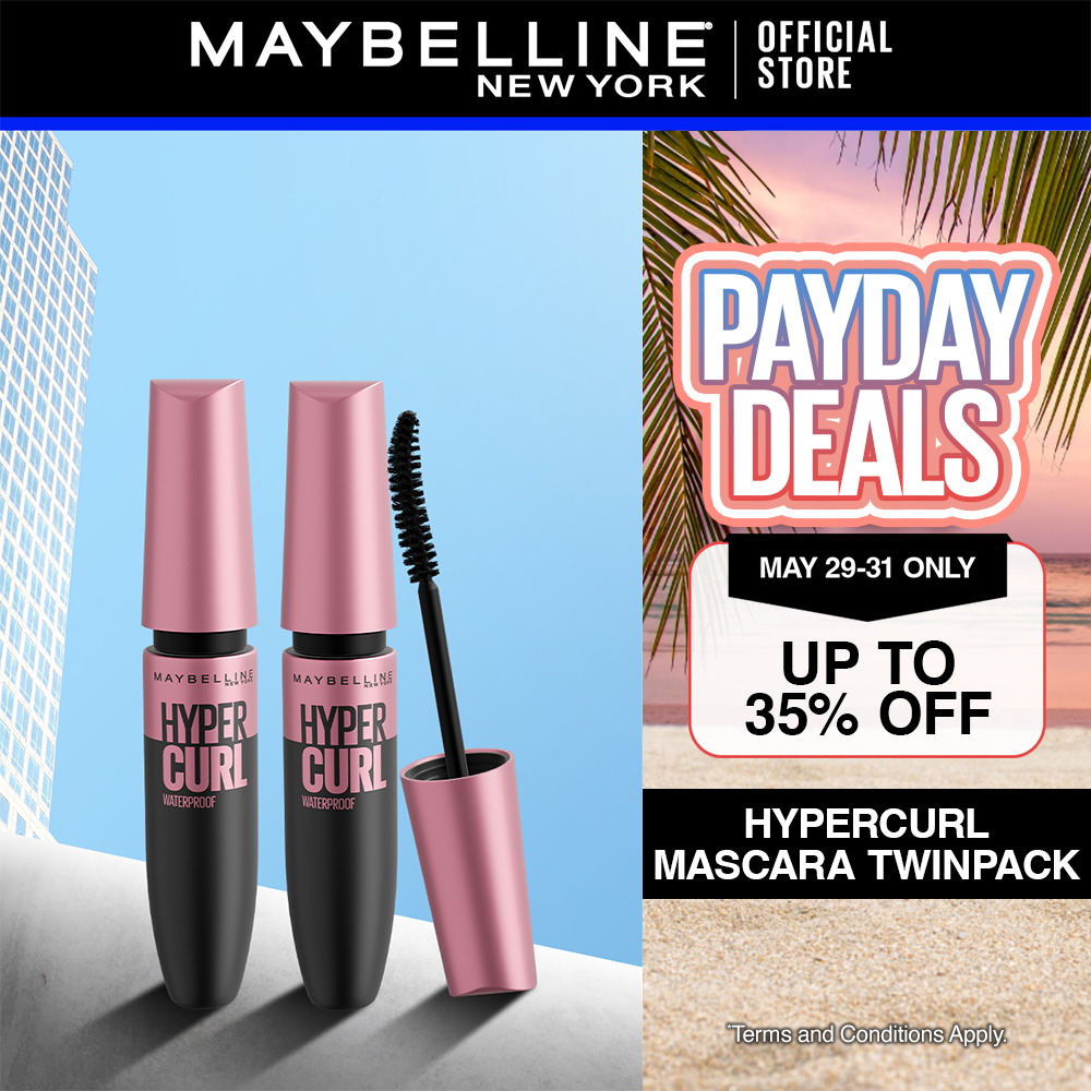 Discount on Maybelline  shoes - SKU: Maybelline Hypercurl Mascara Twinpack - 48H Curl Power, Waterproof, Smudge proof, 36HR