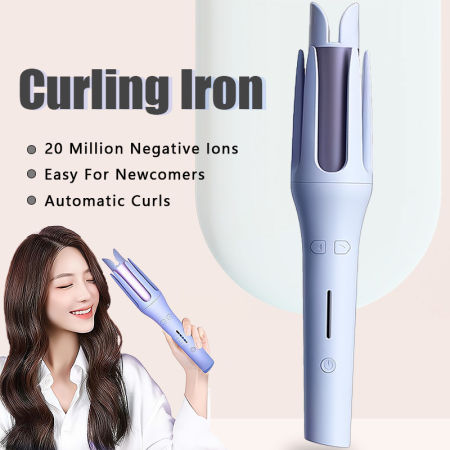 Rotating Hair Curler Iron - Fast Heating Ceramic Styling Stick