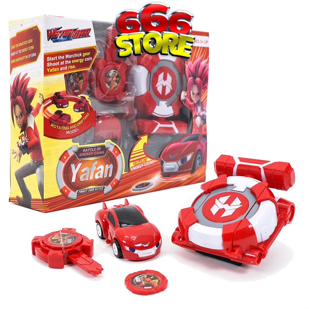 Power Battle Watch Car AVAN Power Coin Battle ROI Red Watchcar Toy ...