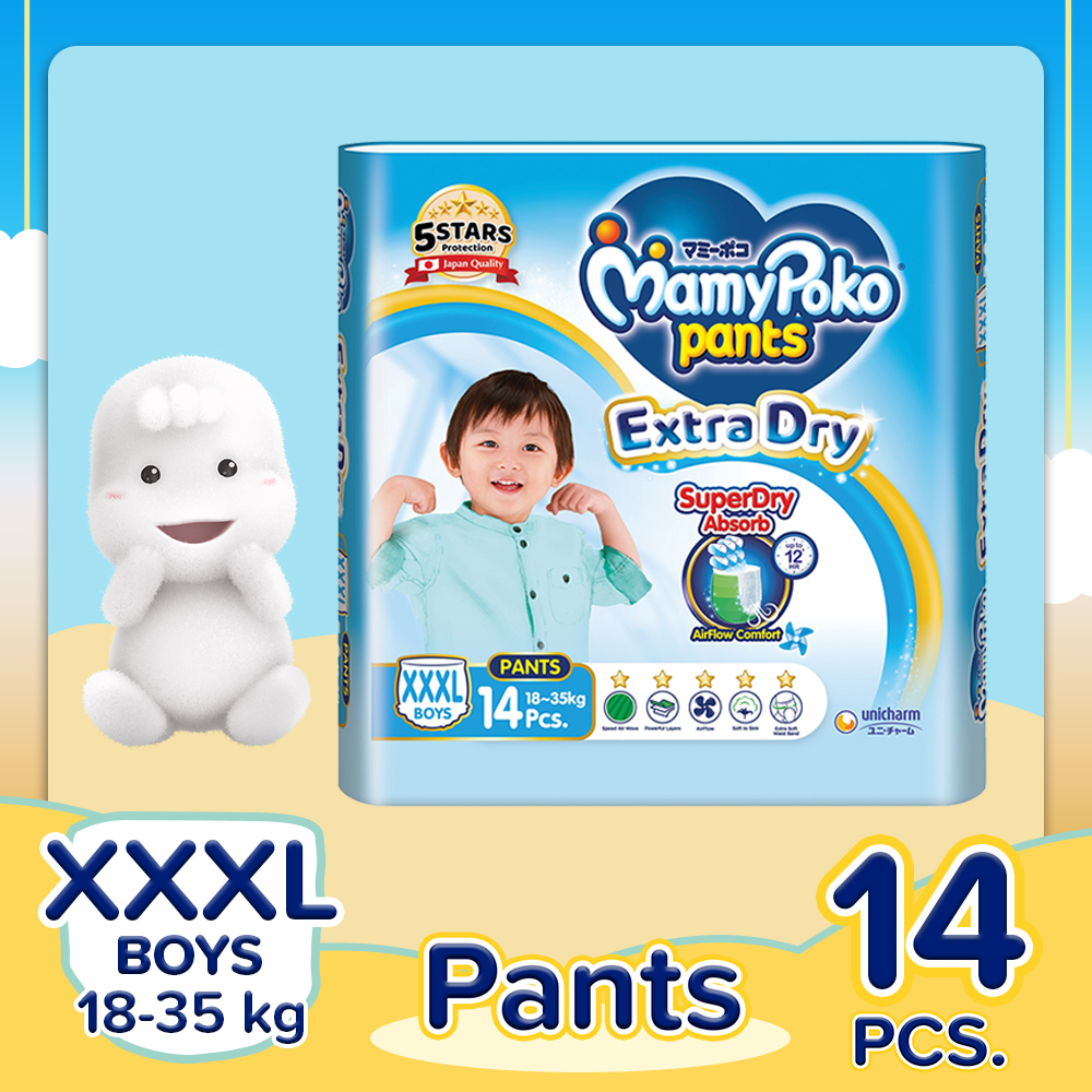 MamyPoko Extra Dry Boy Diaper Pants - XXXL Size