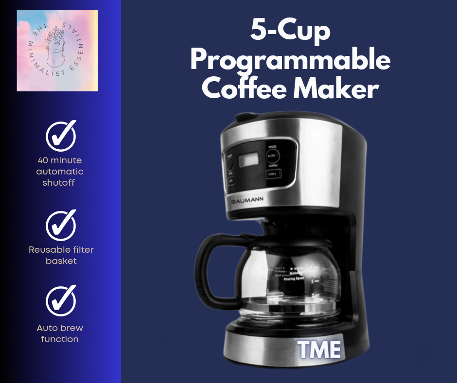 5 cup outlet programmable coffee maker