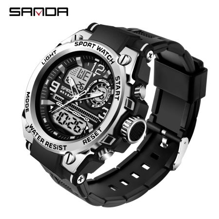 SANDA 2023 Men's Waterproof Military Wristwatch - Quartz Watch