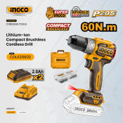 Ingco 20V Brushless Cordless Drill with LED Light