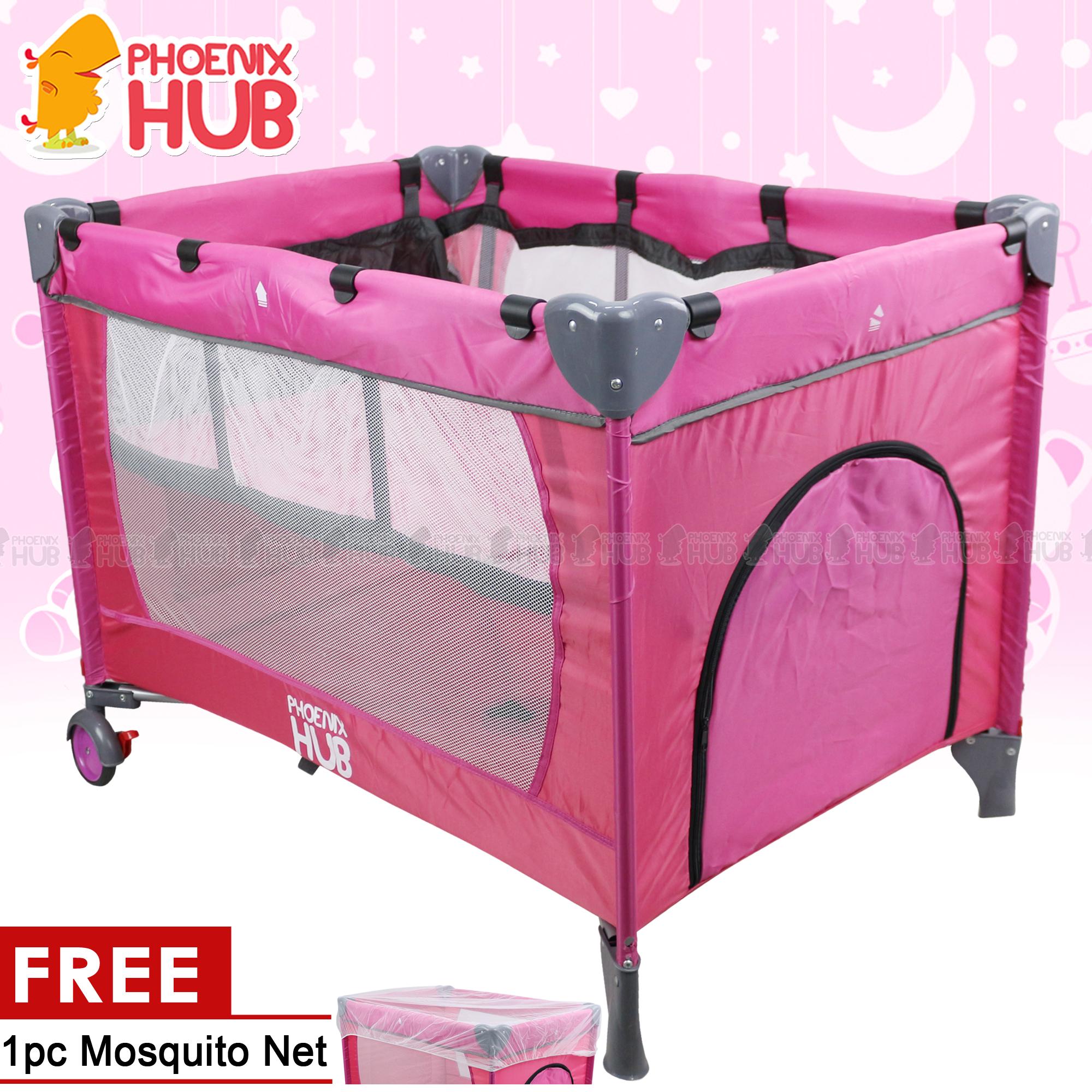 Phoenix Hub Baby Crib Nursery Playpen Portable With 2nd Layer And Foldable Play Yard Price List In The Philippines January Ph Santiagueno Com