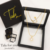 Tala Snowflake Pendant Necklace - 18K Gold Adjustable Charm