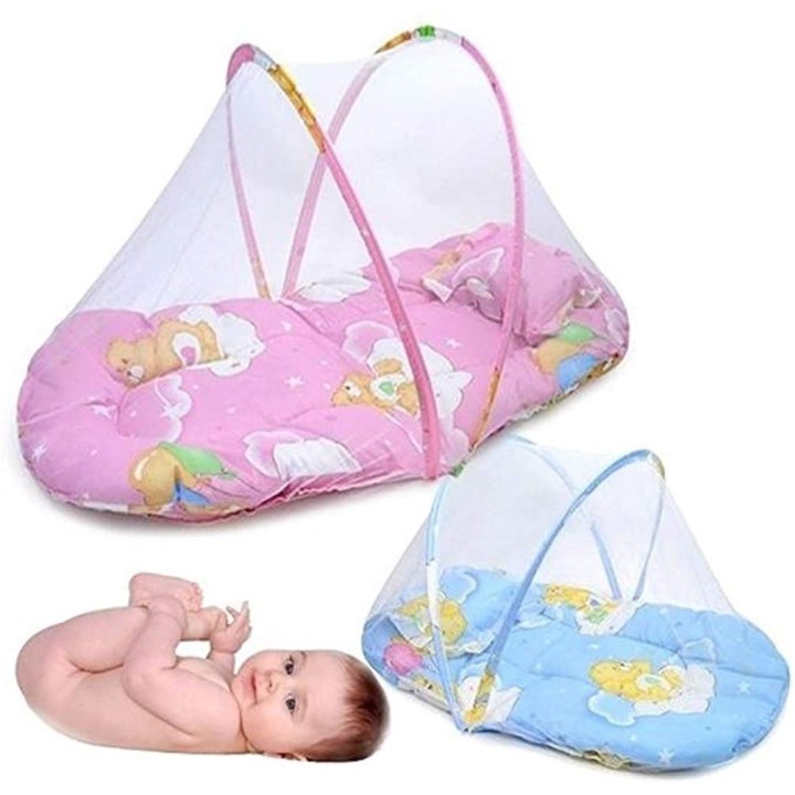 MHONLINE Foldable Baby Crib with Mosquito Nets - Infant Bed