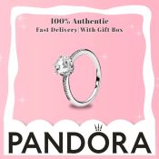 Pandora Shining Crown Silver Ring: Luxury Romantic Wedding Gift