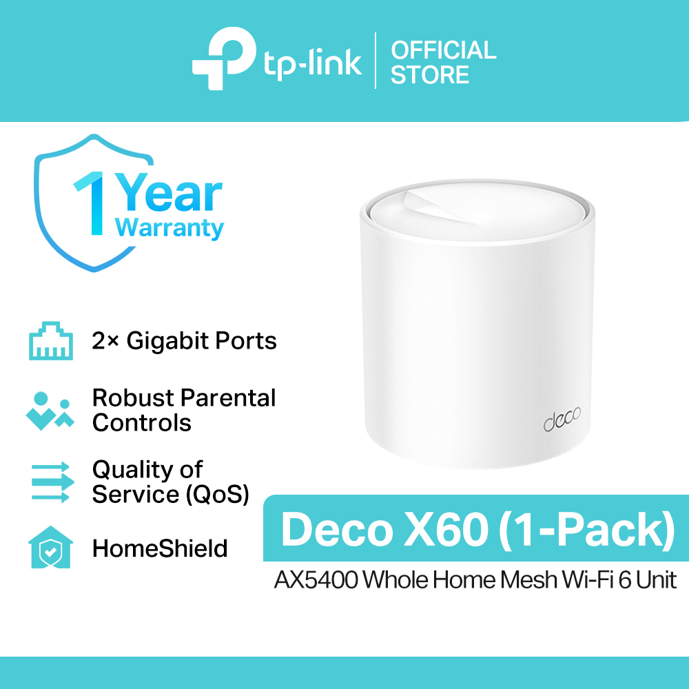 TP-Link Official Store / Deco X60 AX5400 / 2.4 GHz and 5GHz Whole Home Mesh Smart Access Point WiFi 6 Router - Image 2