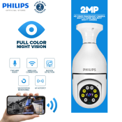 PHILIPS 1080P CCTV Bulb Camera with 360° Auto Tracking