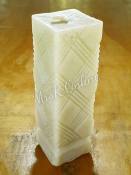 Diamond Beeswax Pillar Candle for Stylish Home Decor