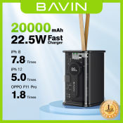 BAVIN 20000mAh Powerbank with Fast Charging and Digital Indicator