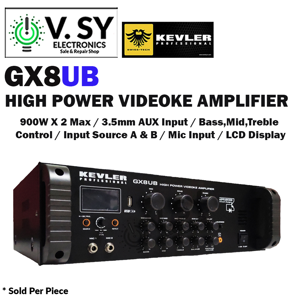 Original Kevler GX8UB 900W X2 High Power Videoke Amplifier
