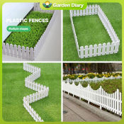 10pcs White Plastic Garden Fence Decoration - Fleshy Brand