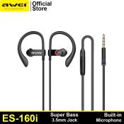 Awei ES-160i Ear-Hook Earphones with Microphone and Bass