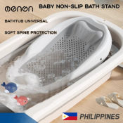 Soft Anti-Slip Baby Bath Tub Seat with Durable Rack