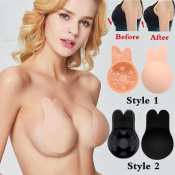 Silicone Strapless Invisible Push Up Bra - Reusable Sticky Lift