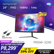 PRISM+ X240 144Hz Curved Gaming Monitor - 3 Years Warranty