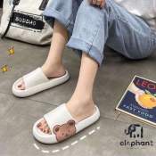 Korean Ladies Bear Comfort Slippers by Elephant