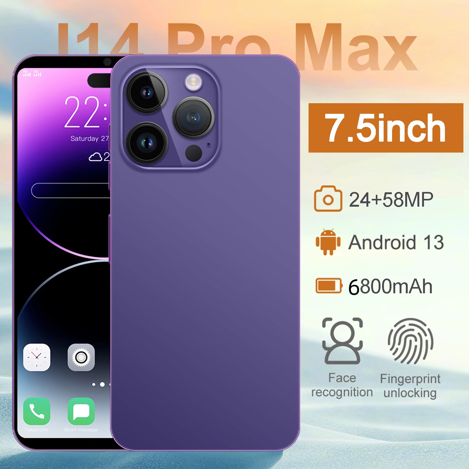 14 Pro Max 1K Mobile Phone with Large Memory