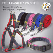 Adjustable Pet Dog Leash and Harness Set