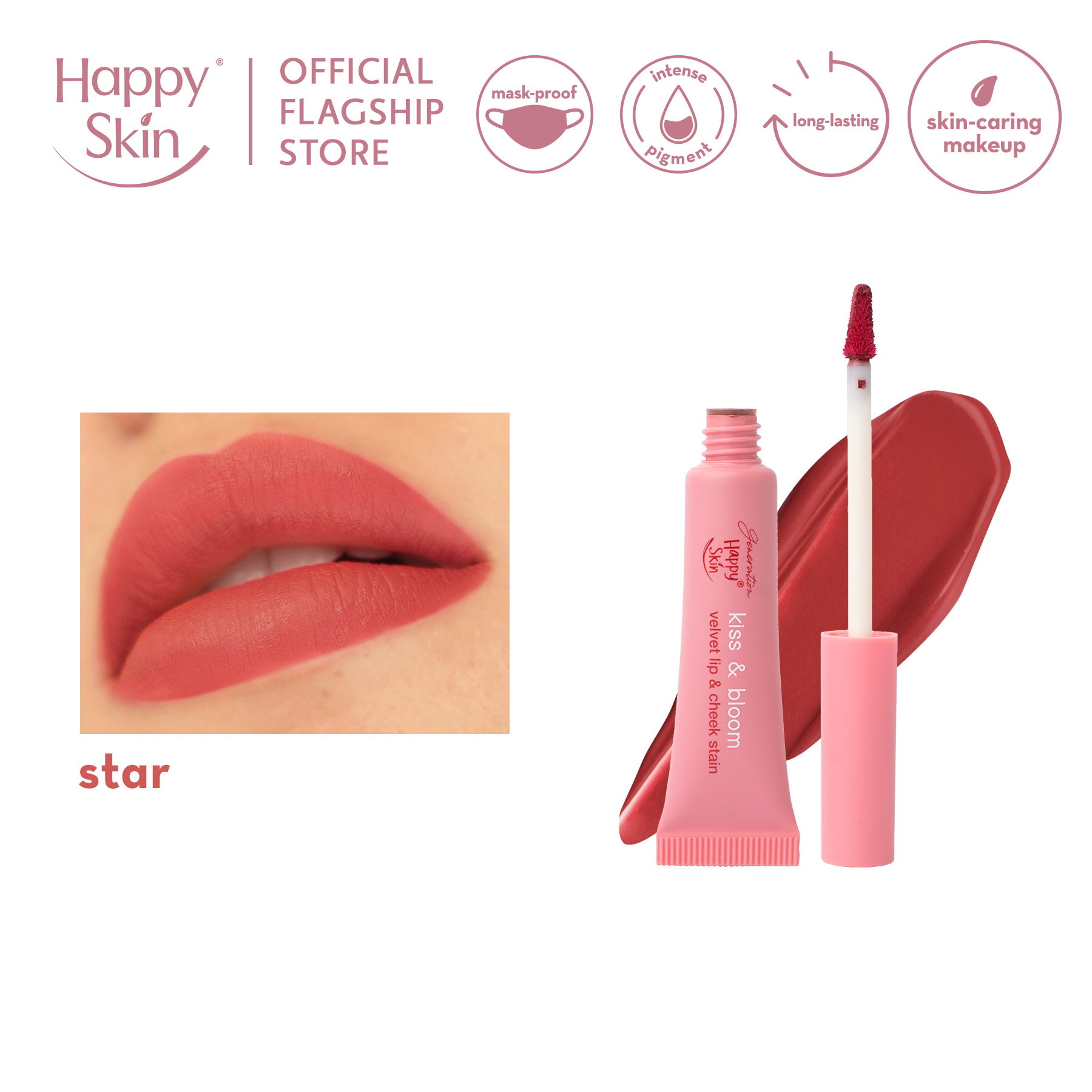 Discount on Happy Skin  shoes - SKU: Generation Happy Skin Kiss & Bloom Velvet Lip & Cheek Stain In Star