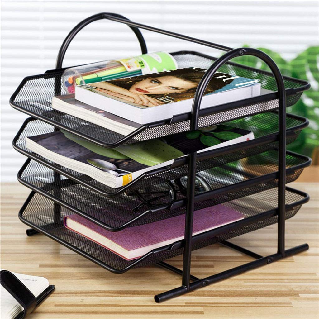 Tier Document Tray Office Desk Organizer Desktop Document