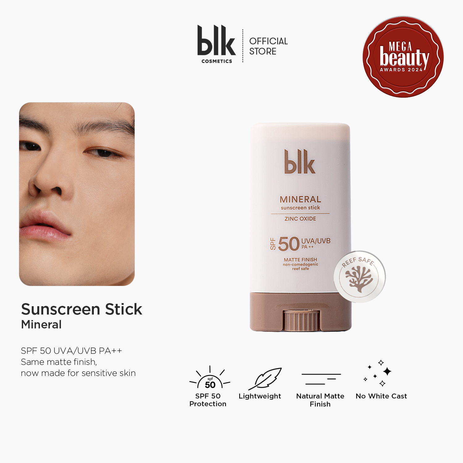 Discount on Blk Cosmetics  shoes - SKU: Blk Cosmetics Universal Mineral Sunscreen Primer Stick Spf50 Uva/Uvb Pa++ With Zinc Oxide