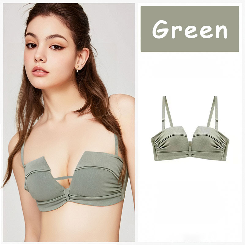 Motovita Women's Underwear Small Chest Gathered Adjustment Type Without Rims Wireless Sexy Chest Special Push Up Bra - Image 3
