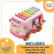 Retailmnl Cute Little Xylophone On A Pink Kiddie Bus Desig Early Formation Kids Toys For Boys Kids Toys For Girls