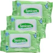 Set of 3 Sanicare Cleansing Wipes 80's